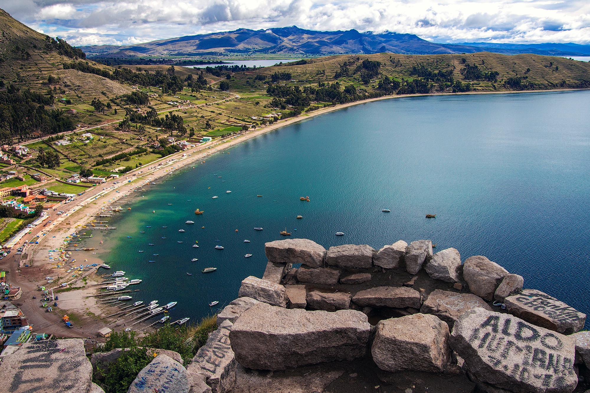 Copacabana Bolivia Lake Titicaca Bay